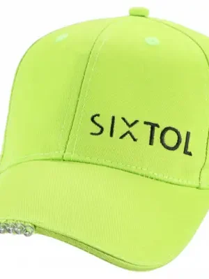 Kšiltovka s LED světlem B-CAP 25lm, nabíjecí, USB, uni velikost, fluorescentní zelená SIXTOL Letzte Chance