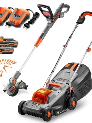 Billig Zahradní akumulátorová sada FUXTEC 20V FX-E1RM20ECO & FX-E1 RT20 s akumulátorem a nabíjeckou