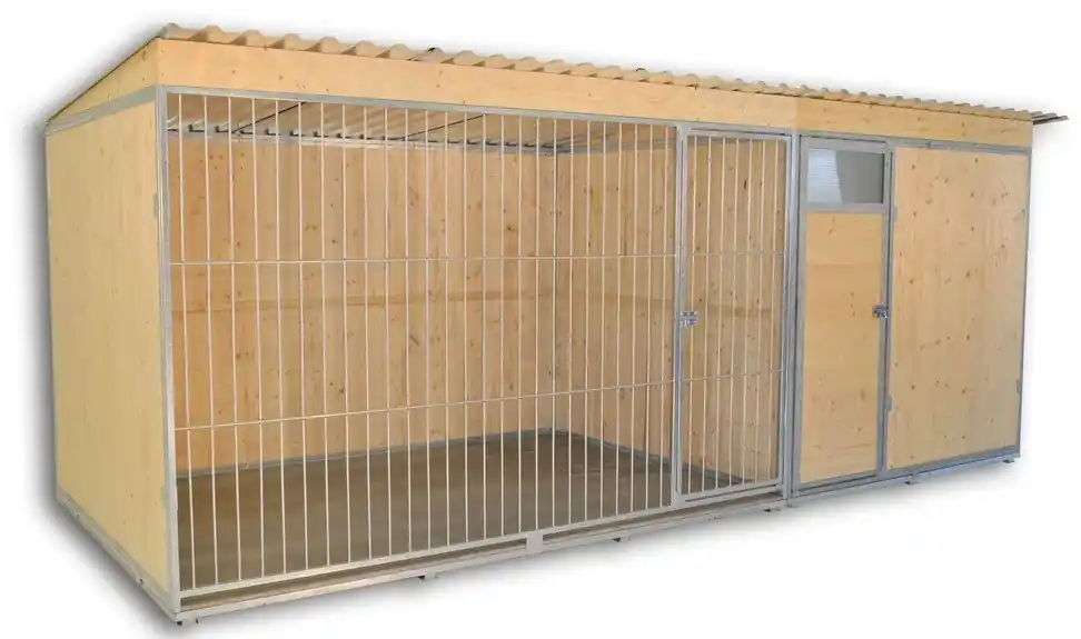 Neu Im Sortiment Kotec pro psa 2x5 m s přístavkem, kulatina