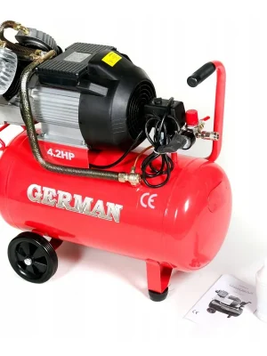NĚMECKÝ 50L 8BAR 430L/MIN 4hp dvoupístový kompresor Sonderaktion