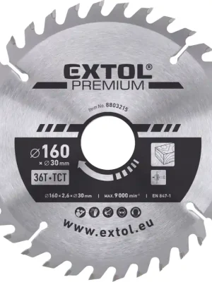 Aktuell kotouč pilový s SK plátky, 160x2,0x30mm, EXTOL PREMIUM 8803215