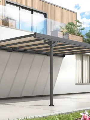 kovový přístřešek / carport TRIGANO JARDIN MISTRAL WALL Nur Für Kurze Zeit