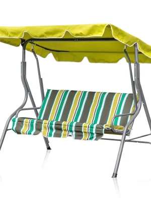 Nur Heute Panama Spring Lines Houpačka zahradní 3místná, zelená HAPPY GREEN 50260105