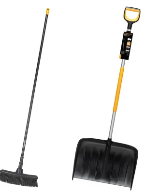 Angebot Hrablo SnowXpert Fiskars 1057178 a koště Fiskars 1025921 sada