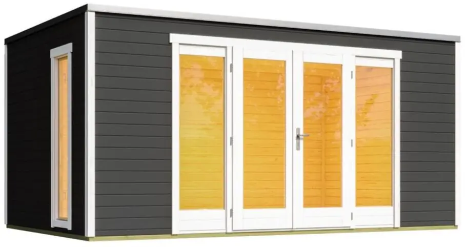 Luxusní zahradní domek 4,5 x 3 m, dřevěný, tmavě šedý WEKA 2853500004 Saisonangebot