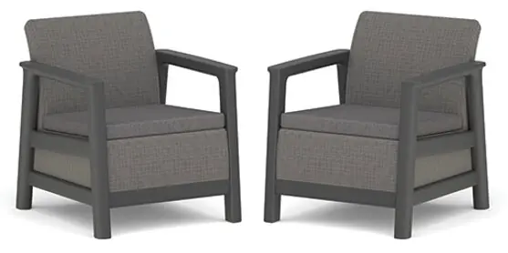 Geprüft Scandi Linea Duo Set Souprava zahradního nábytku, Mountain Grey/Grafit KETER 270928