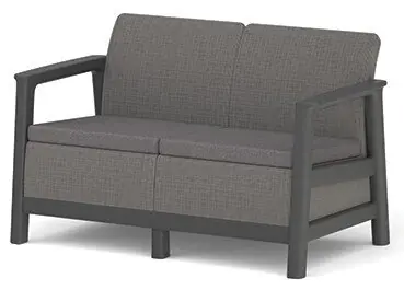 Heißes Angebot Scandi Linea 2 Seaters Zahradní lavice, Mountain Grey/Grafit KETER 270926