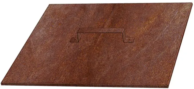 Víko na zahradní ohniště 70 x 70 x 1 cm, corten CORGARDEN 1020 Saisonangebot